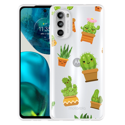 Cazy Hoesje geschikt voor Motorola Moto G52 - Happy Cactus
