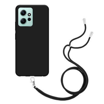 Cazy TPU Hoesje met Koord geschikt voor Xiaomi Redmi Note 12 4G - Zwart