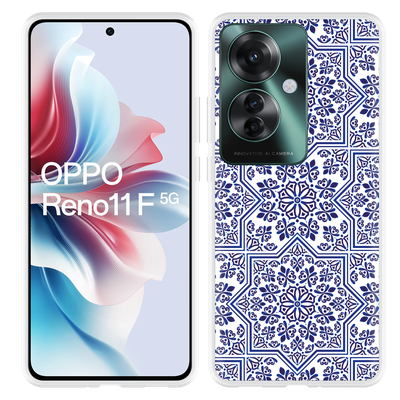 Cazy Hoesje geschikt voor Oppo Reno11 F Delfts Blauw II