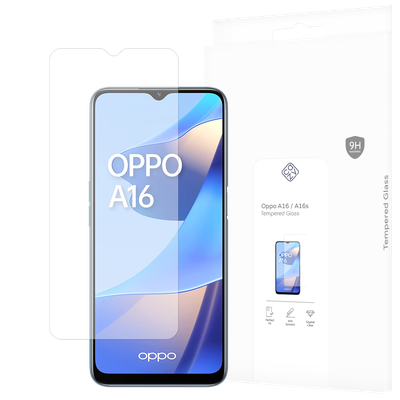 Cazy Tempered Glass Screen Protector geschikt voor Oppo A16/A16s - Transparant