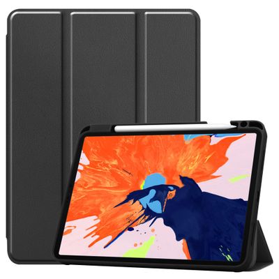 Cazy TriFold Hoes met Penhouder geschikt voor iPad Pro 12.9 2020 (4th Gen) - Zwart