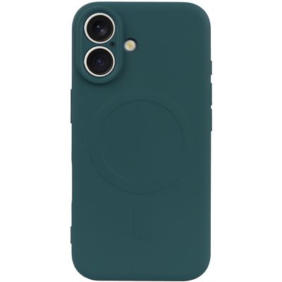 Cazy Soft Color TPU Hoesje geschikt voor iPhone 16 - met Magnetische Ring - geschikt voor Magsafe - Groen