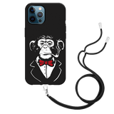 Hoesje met Koord Zwart geschikt voor iPhone 12 Pro Max - Smoking Chimp