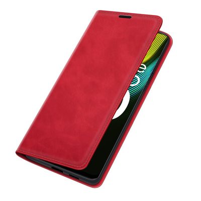 Cazy Wallet Magnetic Hoesje geschikt voor Realme Narzo 50 - Rood