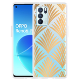 Hoesje geschikt voor Oppo Reno6 Pro 5G - Art Deco Gold