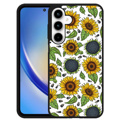 Cazy Hardcase Hoesje geschikt voor Samsung Galaxy A35 Sunflowers