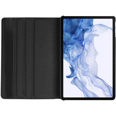 Cazy Hoes geschikt voor Samsung Galaxy Tab S8+ - Draaibare Tablet Hoes - Zwart