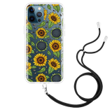 Hoesje met Koord geschikt voor iPhone 12 Pro Max - Sunflowers