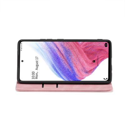 Samsung Galaxy A33 Hoesje - CASEME Retro Telefoonhoesje met Portemonnee - Roze