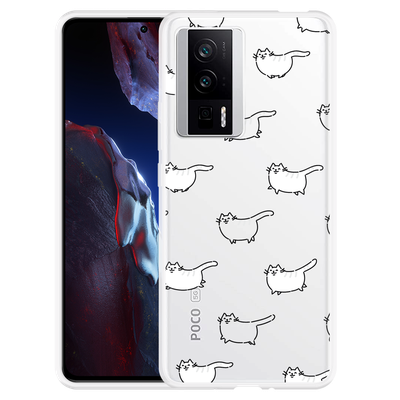 Cazy Hoesje geschikt voor Poco F5 Pro Love my Cat