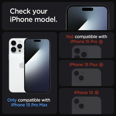 Screen Protector geschikt voor iPhone 15 Pro Max - Spigen Glass Met Montage Frame EZ FIT - 2 Pack