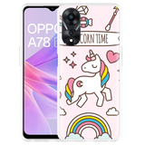 Hoesje geschikt voor Oppo A78 5G Unicorn Time