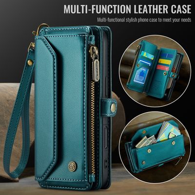 Caseme Case iPhone 16 - Crossbody Wallet Case - Green