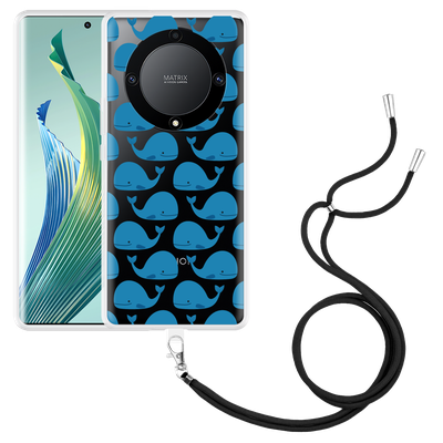 Cazy Hoesje met koord geschikt voor Honor Magic5 Lite Whales