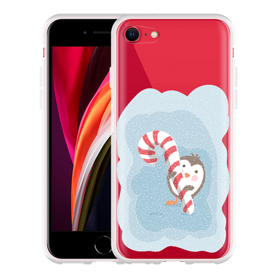 Cazy Hoesje geschikt voor iPhone SE 2020 - Candy Pinguin