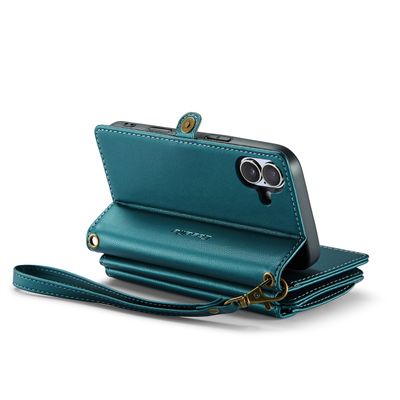 Caseme Case iPhone 16 - Crossbody Wallet Case - Green