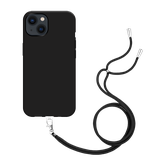 TPU Hoesje met Koord geschikt voor iPhone 14 Plus - Zwart