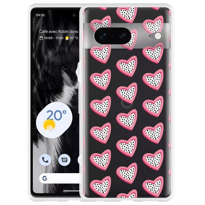 Cazy Hoesje geschikt voor Google Pixel 7 - Hartjes Met Stippen