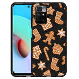 Hoesje Zwart geschikt voor Xiaomi Redmi 10 2022 - Christmas Cookies