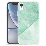 Hoesje geschikt voor iPhone Xr - Green Marble