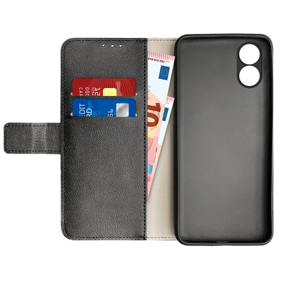 Cazy Wallet Classic Hoesje geschikt voor Oppo A38 4G / A18 4G - Zwart