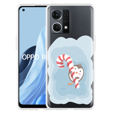 Cazy Hoesje geschikt voor Oppo Reno 7 - Candy Pinguin