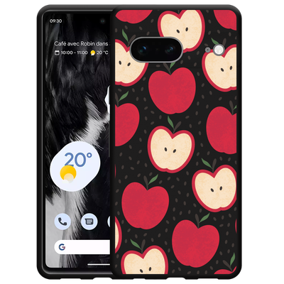 Cazy Hoesje Zwart geschikt voor Google Pixel 7 - Appels