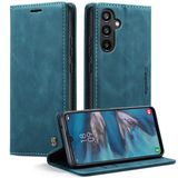 Caseme Hoesje geschikt voor Samsung Galaxy A34 - Retro Wallet Case - Blauw