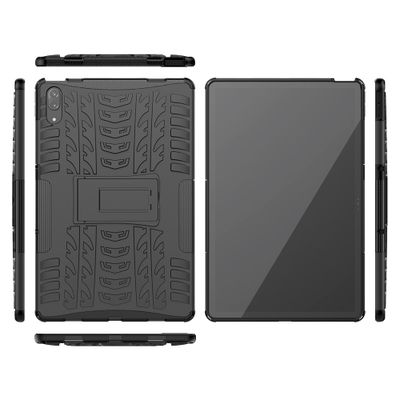 Cazy Rugged Hybrid Hoes geschikt voor Lenovo Tab P11 Pro - Zwart