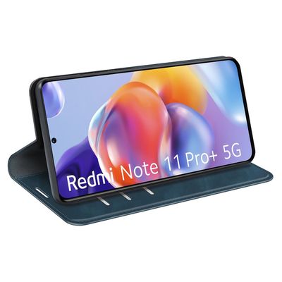 Cazy Wallet Magnetic Hoesje geschikt voor Xiaomi Redmi Note 11 Pro+ - Blauw