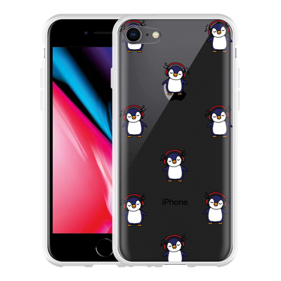 Cazy Hoesje geschikt voor iPhone 8 - Penguin Chillin