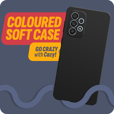 Cazy Soft Color TPU Hoesje geschikt voor Samsung Galaxy A33 - Zwart