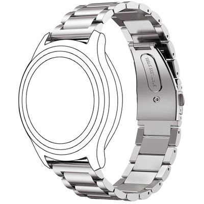 Cazy Bandje geschikt voor Huawei Watch GT 2 Pro - Metalen Horlogebandje - Zilver