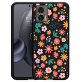 Hoesje Zwart geschikt voor Motorola Edge 30 Neo - Always have flowers