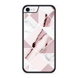 Hardcase hoesje geschikt voor iPhone 8 - Roze Marmer