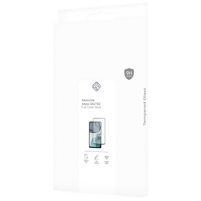 Cazy Full Cover Glass Screen Protector geschikt voor Motorola Moto G62 5G - Zwart