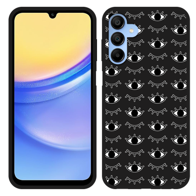 Cazy Hoesje Zwart geschikt voor Samsung Galaxy A15 4G/5G I See You