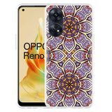 Hoesje geschikt voor Oppo Reno8 T 4G Paarse Mandala