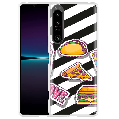 Cazy Hoesje geschikt voor Sony Xperia 1 IV - Love Fast Food