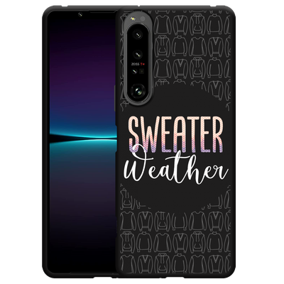 Cazy Hoesje Zwart geschikt voor Sony Xperia 1 IV - Sweater Weather