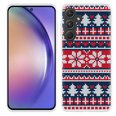 Cazy Hoesje geschikt voor Samsung Galaxy A55 Gebreide Kersttrui II