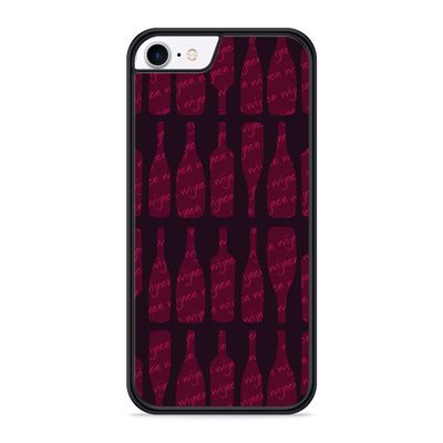 Cazy Hardcase hoesje geschikt voor iPhone 8 - Wijnflessen