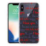 Hoesje geschikt voor iPhone X - I Love You