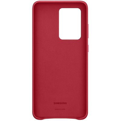 Samsung Galaxy S20 Ultra Leather Cover Rood