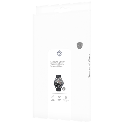 Cazy Tempered Glass Screenprotector geschikt voor Samsung Galaxy Watch 3 45mm - Transparant - 2 stuks