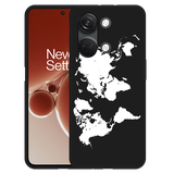Hoesje Zwart geschikt voor OnePlus Nord 3 5G World Map