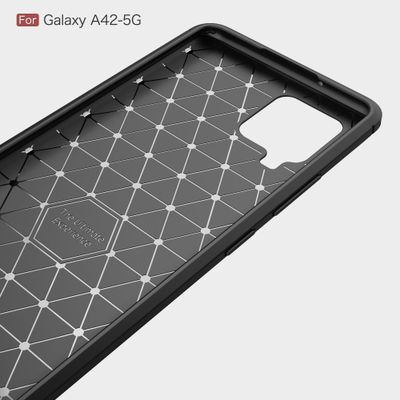 Cazy Rugged TPU Hoesje geschikt voor Samsung Galaxy A42 - Zwart