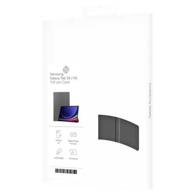 Cazy TriFold Hoes met Auto Slaap/Wake geschikt voor Samsung Galaxy Tab S9 / S9 FE - Grijs