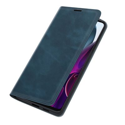 Cazy Wallet Magnetic Hoesje geschikt voor Motorola Moto G200 5G - Blauw