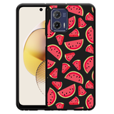 Hoesje Zwart geschikt voor Motorola Moto G73 Watermeloen